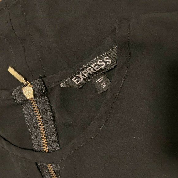 Express Elegant Black Blouse XS - Picture 2 of 4